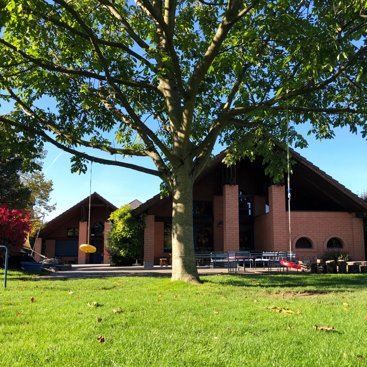Baumschaukeln im Kindsgi-Garten für freies Spielen und Bewegung